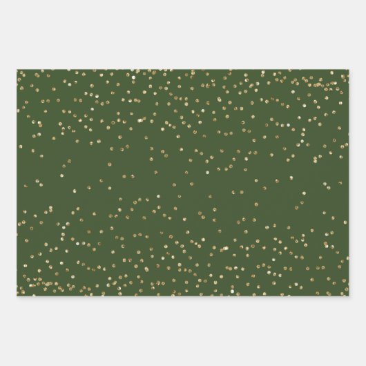 Pine Gold Weihnachtsbaum Streifen Sparkle Geschenkpapier Set (Vorderseite 3)