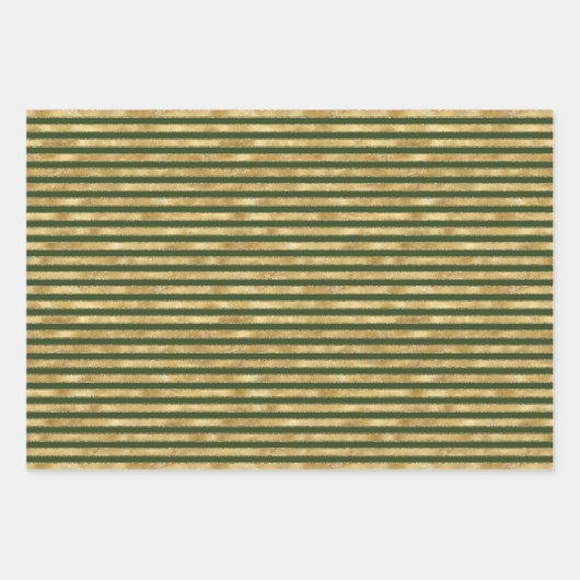 Pine Gold Weihnachtsbaum Streifen Sparkle Geschenkpapier Set (Vorderseite 2)