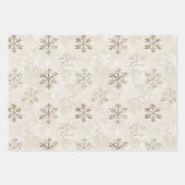 Pine Green Cream Christmas Bäume Glocken Schneeflo Geschenkpapier Set (Vorderseite 2)