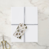 Pine Green Cream Christmas Trees Geschenkanhänger (Mit Garn)