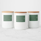 Pine Green Custom Food Labels für Zuhause und Küch Lebensmitteletikett (Flaschen)