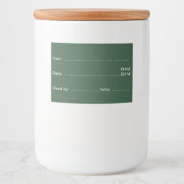 Pine Green Custom Food Labels für Zuhause und Küch Lebensmitteletikett