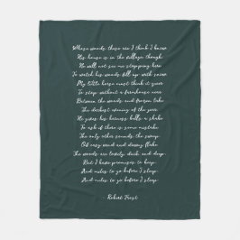 Pine Green Custom Poem Song Lyric Quote  Fleecedecke