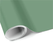 Pine Green Dunkel Solid Color Geschenkpapier (Rolleneckpunkt)