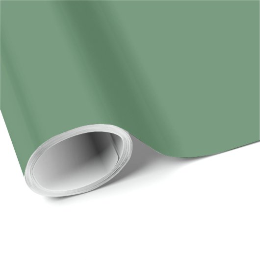 Pine Green Dunkel Solid Color Geschenkpapier (Rolleneckpunkt)
