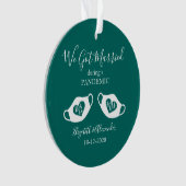 Pine Green Elegant Verheiratet während des pandemi Ornament (Vorderseite)