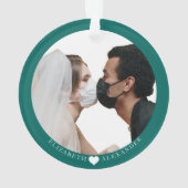 Pine Green Elegant Verheiratet während des pandemi Ornament (Rückseite)