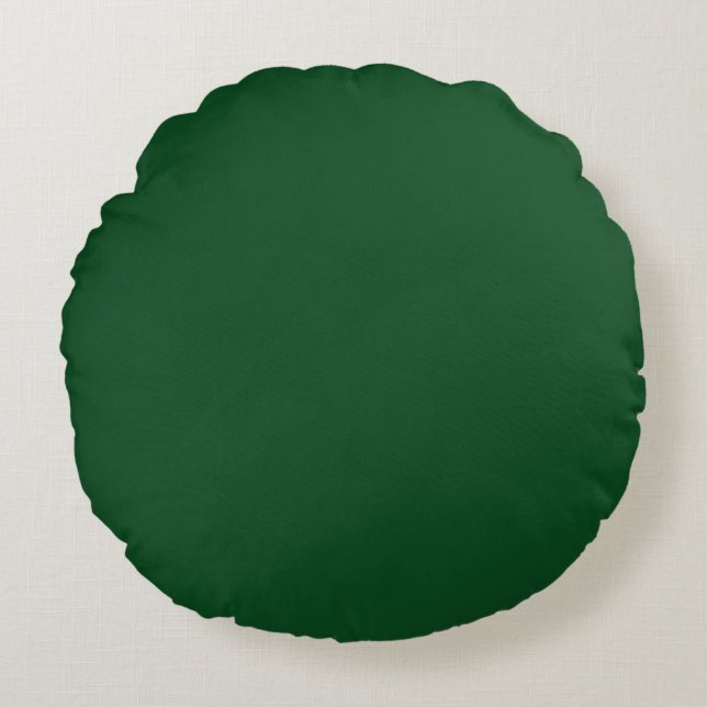 Pine Green (feste Farbe)  Rundes Kissen (Vorderseite)