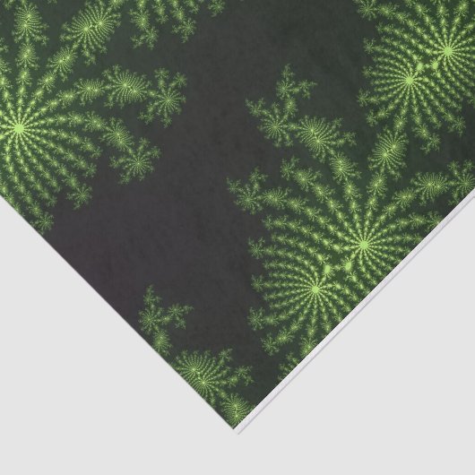 Pine Green Fraktal Art Design Seidenpapier (Ausschnitt)