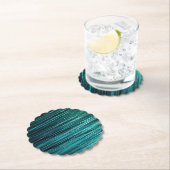 Pine Green Glitzy Tinsel Streifen Weihnachten Untersetzer (Vor Ort)