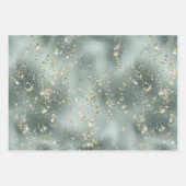 Pine Green Gold Glitzer Geschenkpapier Set (Vorderseite 2)