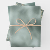 Pine Green Gold Glitzer Geschenkpapier Set (Beispiel)