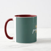 Pine Green Gold Glitzer Snowflakes Tasse (Links)