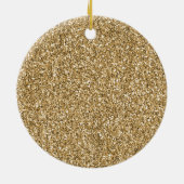 Pine Green Gold Glitzy Glitzer Tree Keramik Ornament (Hinten)