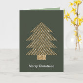 Pine Green Gold Glitzy Glitzer Weihnachtsbaum Karte (Gelbe Blume)