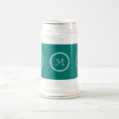 Pine Green High End Mit Monogramm Bierglas (Mittel)