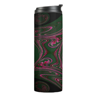 Pine Green Hot Pink Thermal Tumbler Thermosbecher