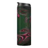 Pine Green Hot Pink Thermal Tumbler Thermosbecher (Nach rechts gedreht)