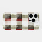 Pine Green Ivory Red Stripes iPhone Hülle (Rückseite (Horizontal))