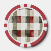 Pine Green Ivory Red Stripes Pokerchips (Vorderseite)