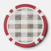 Pine Green Ivory Red Stripes Pokerchips (Rückseite)