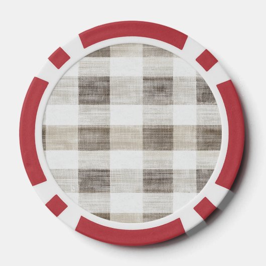 Pine Green Ivory Red Stripes Pokerchips (Rückseite)