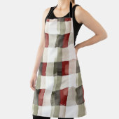 Pine Green Ivory Red Stripes Schürze (InSitu)