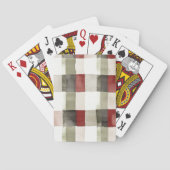Pine Green Ivory Red Stripes Spielkarten (Rückseite)