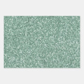 Pine Green Mint Glitzer Geschenkpapier Set (Vorderseite 3)