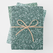 Pine Green Mint Glitzer    Geschenkpapier Set (Beispiel)