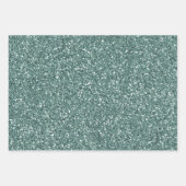 Pine Green Mint Glitzer Geschenkpapier Set (Vorderseite)