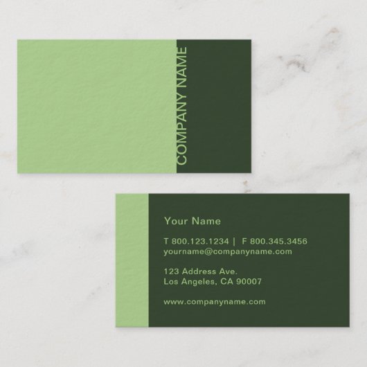 Pine Green Modern Visitenkarte (Vorne/Hinten)