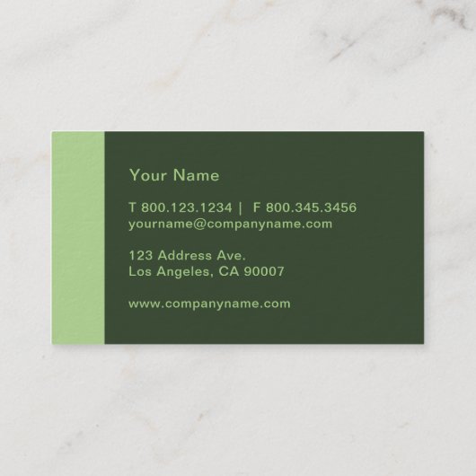Pine Green Modern Visitenkarte (Rückseite)