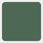 Pine Green Quadratischer Aufkleber (Vorderseite)