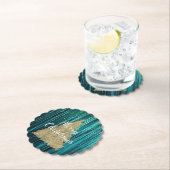 Pine Green Tinsel Gold Weihnachtsbaum Untersetzer (Vor Ort)