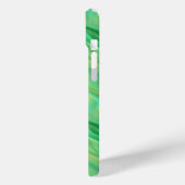 Pine Green Wavy Textur Case-Mate iPhone Hülle (Rückseite / Links)