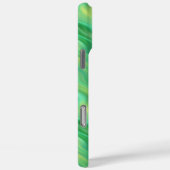 Pine Green Wavy Textur Case-Mate iPhone Hülle (Rückseite / Rechts)