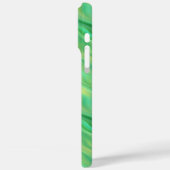 Pine Green Wavy Textur Case-Mate iPhone Hülle (Rückseite / Links)