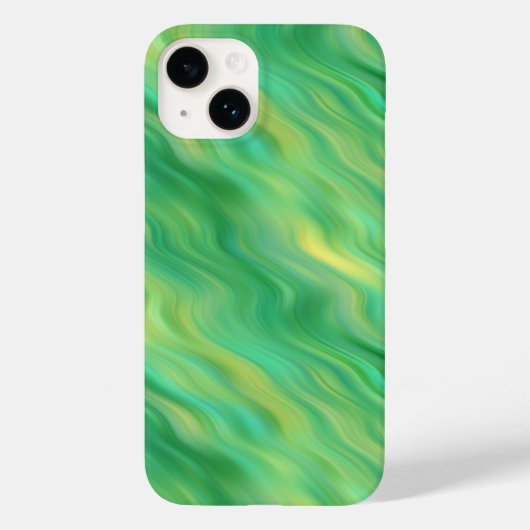 Pine Green Wavy Textur Case-Mate iPhone Hülle (Rückseite)
