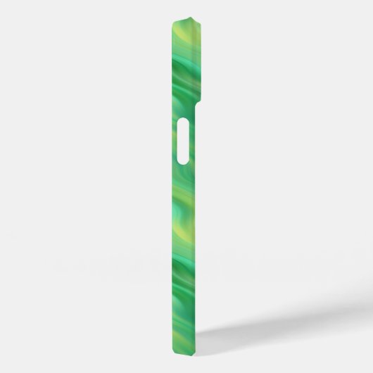 Pine Green Wavy Textur Case-Mate iPhone Hülle (Rückseite / Rechts)