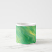 Pine Green Wavy Textur Espressotasse (Vorderseite)