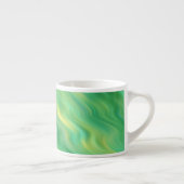 Pine Green Wavy Textur Espressotasse (Rechts)