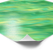 Pine Green Wavy Textur Fotodruck (Ecke)