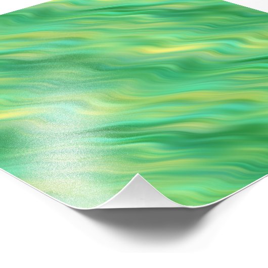 Pine Green Wavy Textur Fotodruck (Ecke)