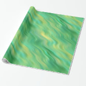 Pine Green Wavy Textur Geschenkpapier (Ungerollt)