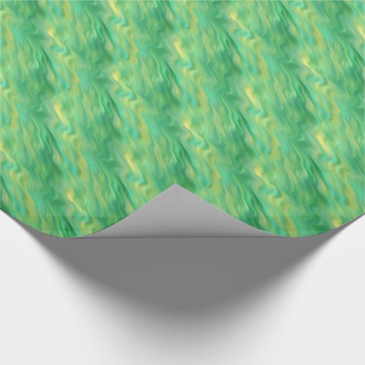 Pine Green Wavy Textur Geschenkpapier (Ecke)