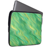 Pine Green Wavy Textur Laptopschutzhülle (Vorne Rechts)