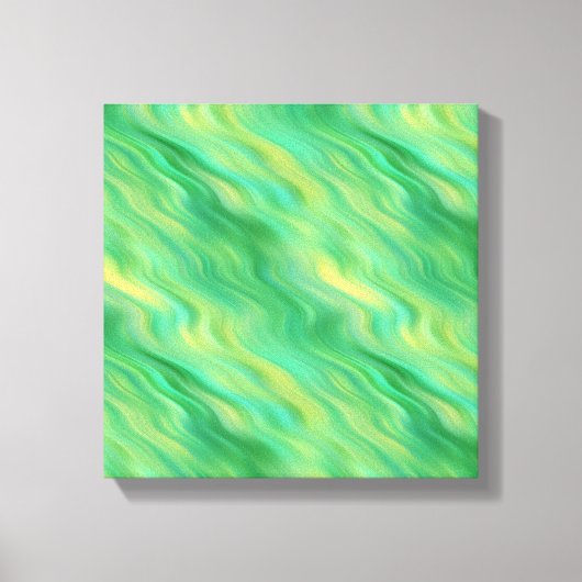 Pine Green Wavy Textur Leinwanddruck (Vorderseite)