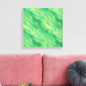 Pine Green Wavy Textur Leinwanddruck (Insitu (Wohnzimmer))