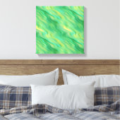 Pine Green Wavy Textur Leinwanddruck (Insitu (Schlafzimmer))